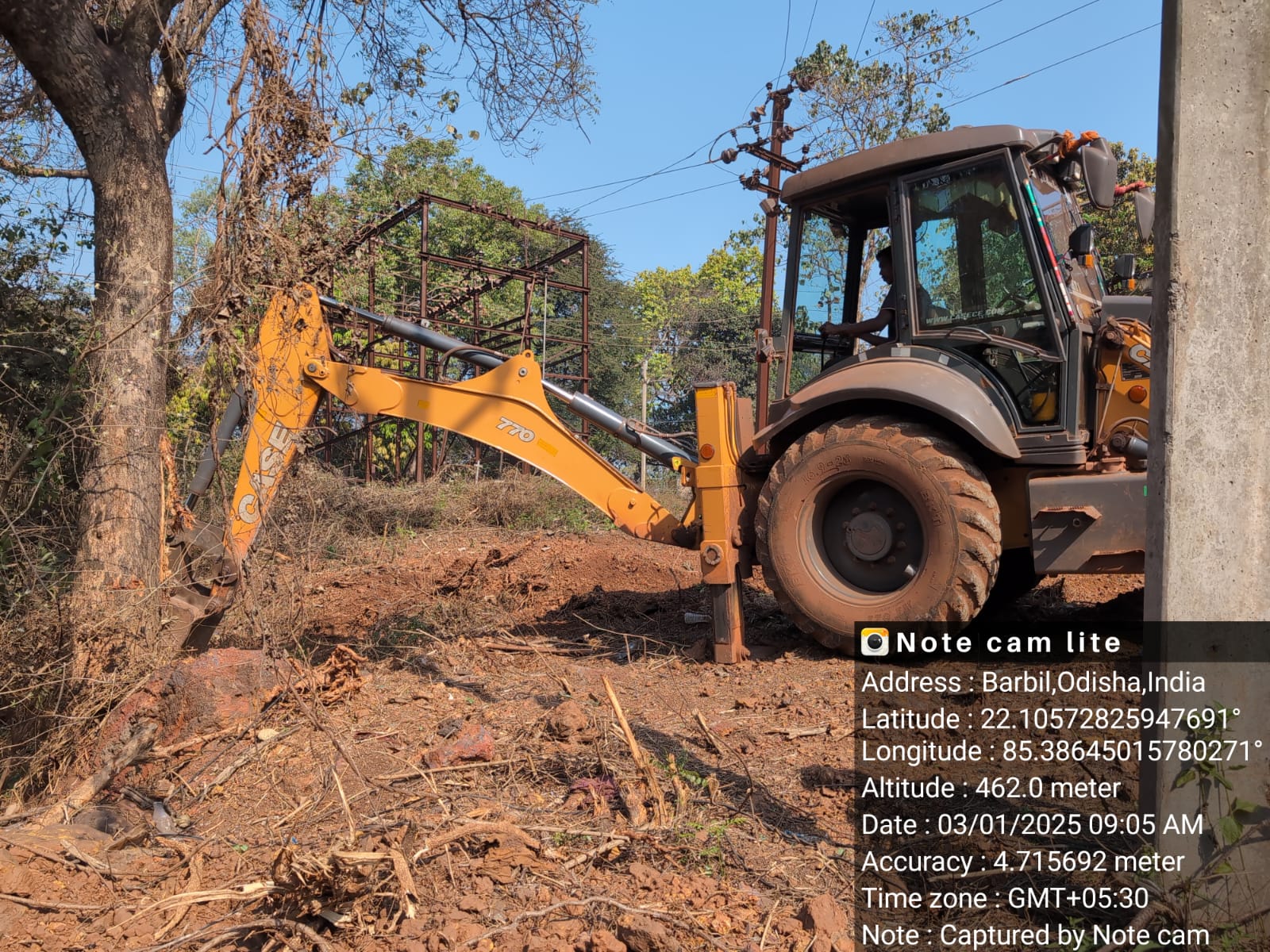 Completed civil construction work section